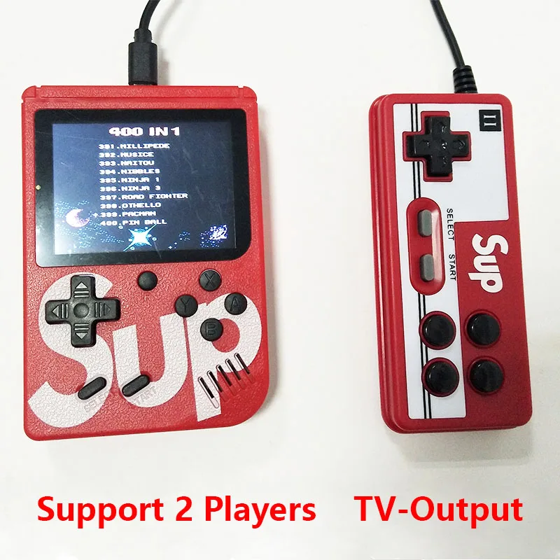 Sup Portable Video Handheld Game Console Retro Classic Mini Game Machine Built-in 300 Classic Game red without gamepad 3