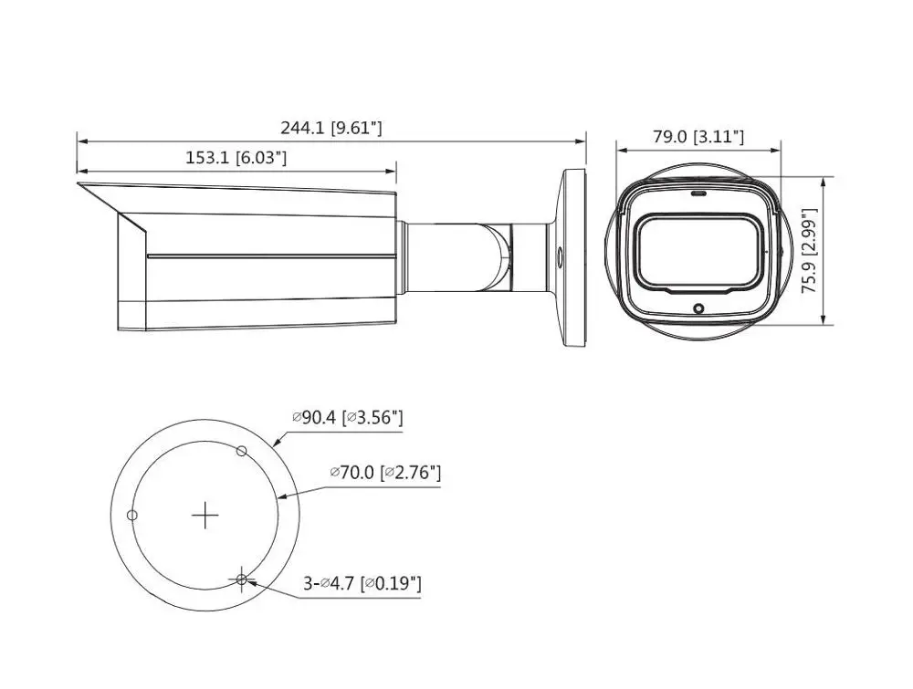 Dahua HAC-HFW2241T-I8-A 2MP Starlight HDCVI IR пулевидная камера видеонаблюдения ссtv камера Аудио в интерфейсе, встроенный микрофон