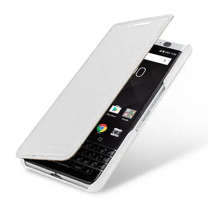 Роскошный брендовый чехол из натуральной кожи для Blackberry KEYone PRESS 4,", Модный чехол, простой флип, аксессуары для телефонов, сумка для DTEK70 - Цвет: Белый