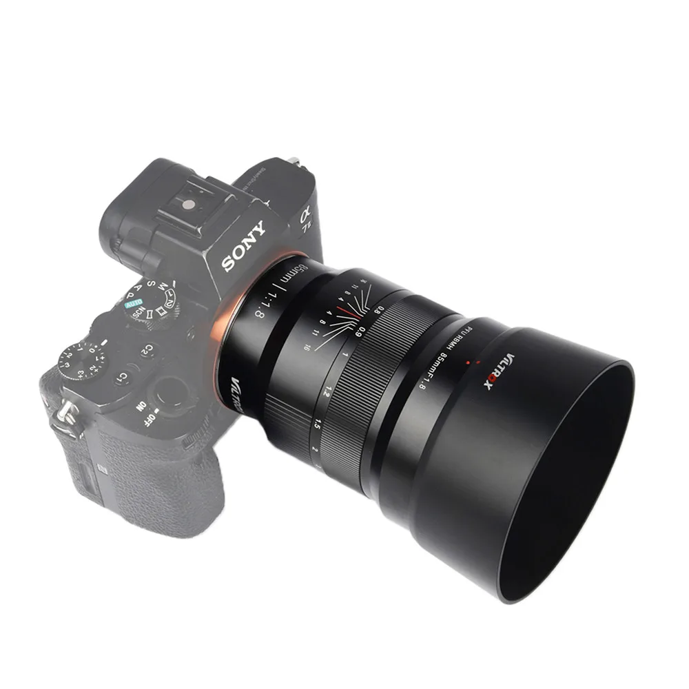 VILTROX 85 мм f/1,8 Полнокадровый ручной объектив с фиксированным фокусом F1.8 для камеры sony E-mount A9 A7M3 A7R3 A6500