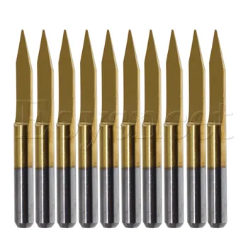 

10pcs Titanium 30 Degree 0.5mm PCB Engraving Sharp Cutter 3.175mm Shank