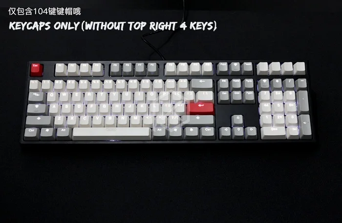 Taihao abs двойные колпачки для ключей для diy игровой механической клавиатуры с подсветкой колпачки oem профиль светильник - Цвет: Back-lit GWR x1