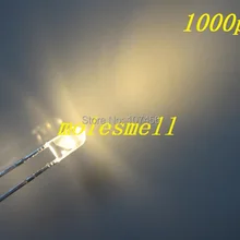 1000 шт 3 мм Ультра яркий бесфланцевый теплый белый светодиодный 3 мм Прозрачная Круглая теплые белые светодиоды 3 мм светодиодный теплые белые светодиоды