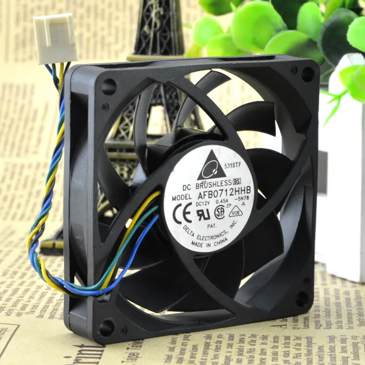 الشحن مجانا الأصل afb0712hhb 0.45a cpu المبرد 7015 مروحة pwm التبريد 70*70*15 ملليمتر 4pin