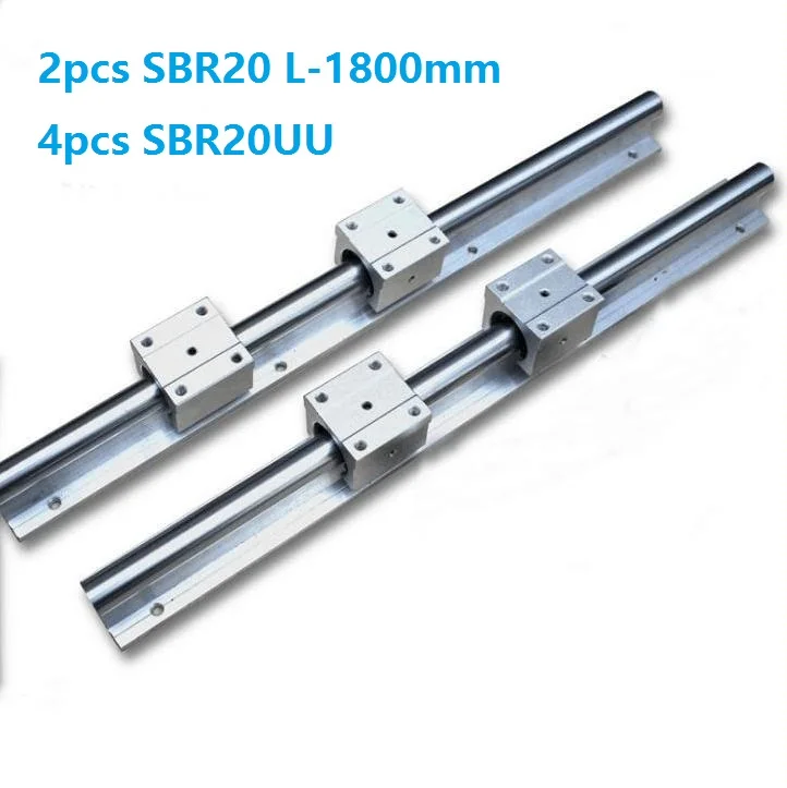 2 шт. SBR20 фрезерные подшипники 4 SBR20UU линейные для фрезерных станков с ЧПУ|Линейные