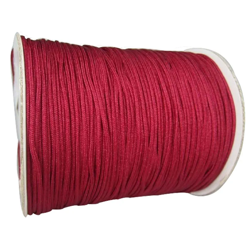 

Красная сатиновая оплетка 1,5 мм Dk, нейлоновый шнур + аксессуары для ювелирных изделий, веревка макраме, браслет, шнур из бусин, 200 м/рулон