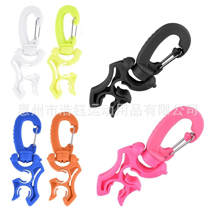 

2pcs Tube Diving Regulator Clip Clamp Fixed hook secondary head Low pressure quick release buckle Hose Holder Scuba random color