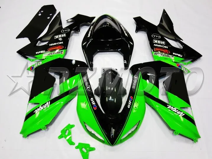 4 бесплатные подарки эльф ABS Полный комплект обтекателя подходит для Kawasaki Ninja ZX-10R ZX10R 2006 2007 06 07 обтекатели набор