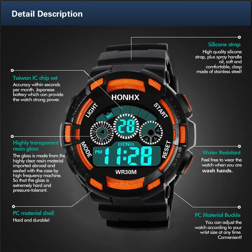 Men Sports Watches Digital Time Date Waterproof Children Boys Digital LED Sports Watch Kids Alarm Date Watch Gift Clock 3M29#N (1)