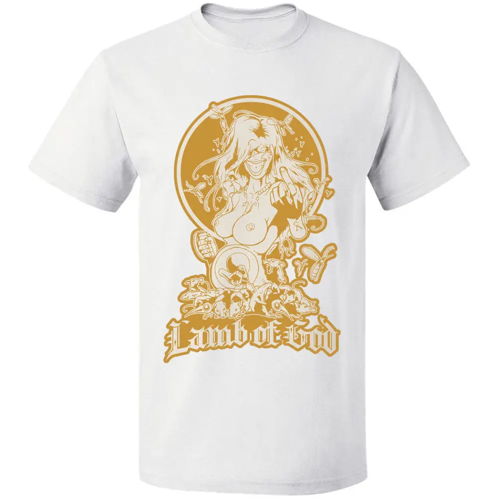 Металлический LAMB OF GOD ROCK BAND в винтажном стиле бесплатная доставка футболка S-3XL 100%