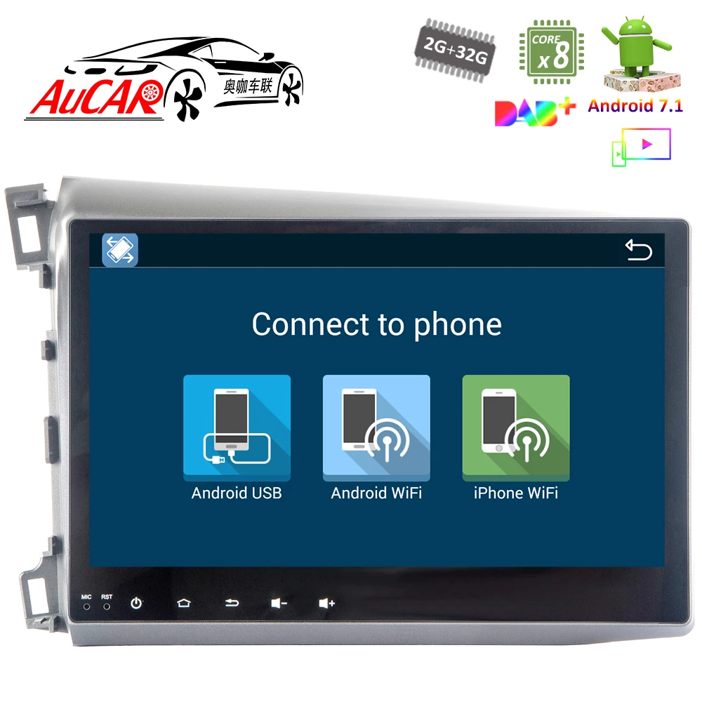 Android 7 1 10 1 Car Dvd Player Gps Navigation System For Honda Civic 12 14 Hd 1024 600 Bluetooth Gps Radio Wifi Stereo Car Multimedia Player Aliexpress