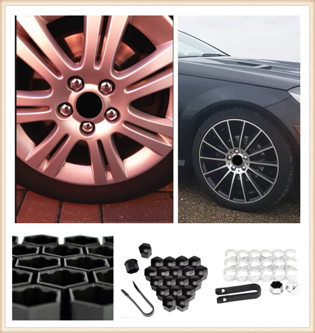 20Pcs Universal styling rust 17 19 21mm tire nut screw bolt protection cap for Mercedes Benz Generation GLE63 GLE450 C450 C350