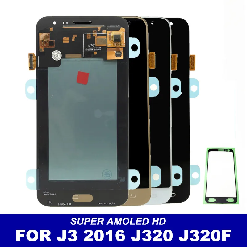 Для Samsung Galaxy J3 2016 J320 J320A J320F J320FN AMOLED ЖК дисплей Замена проверенный телефон Дисплей
