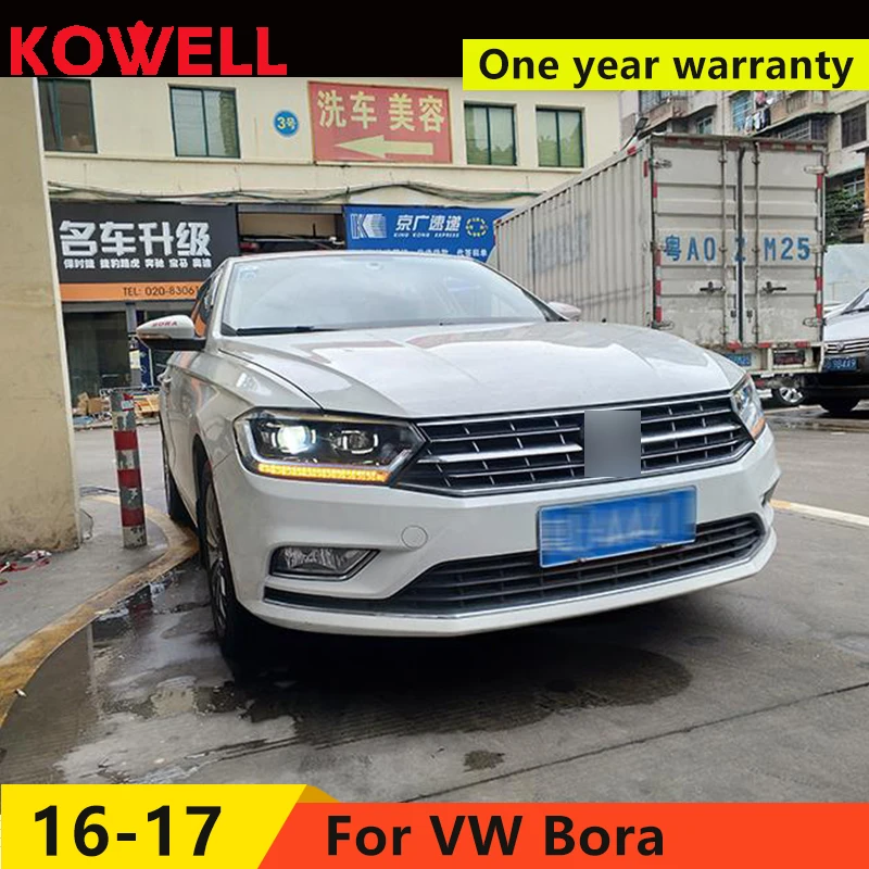 Стайлинг автомобиля KOWELL для VW фары Bora 2016 Передняя светодиодная фара DRL