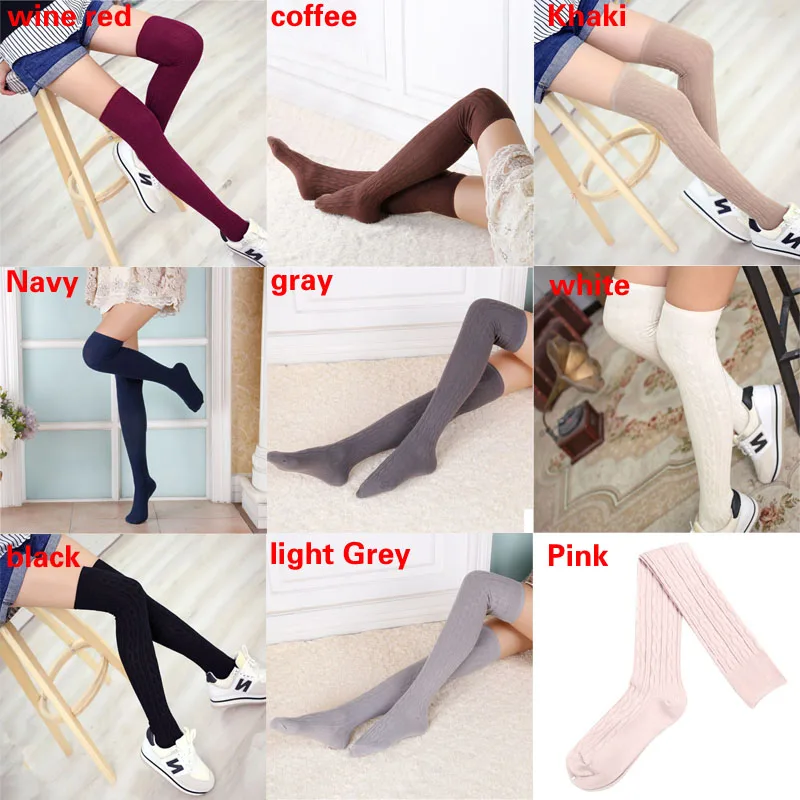 Женские Модные трикотажные чулки выше колена с спиральным узором|thigh stockings|fashion