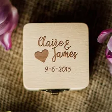 Деревенские Свадебные ювелирные изделия кольцо коробка по индивидуальному заказу обручальное деревянное кольцо коробка держатель на заказ винтажное геометрическое кольцо на предъявителя Boxv