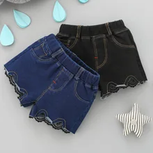 Летний Детские шорты для девочек модные детские джинсовые шорты