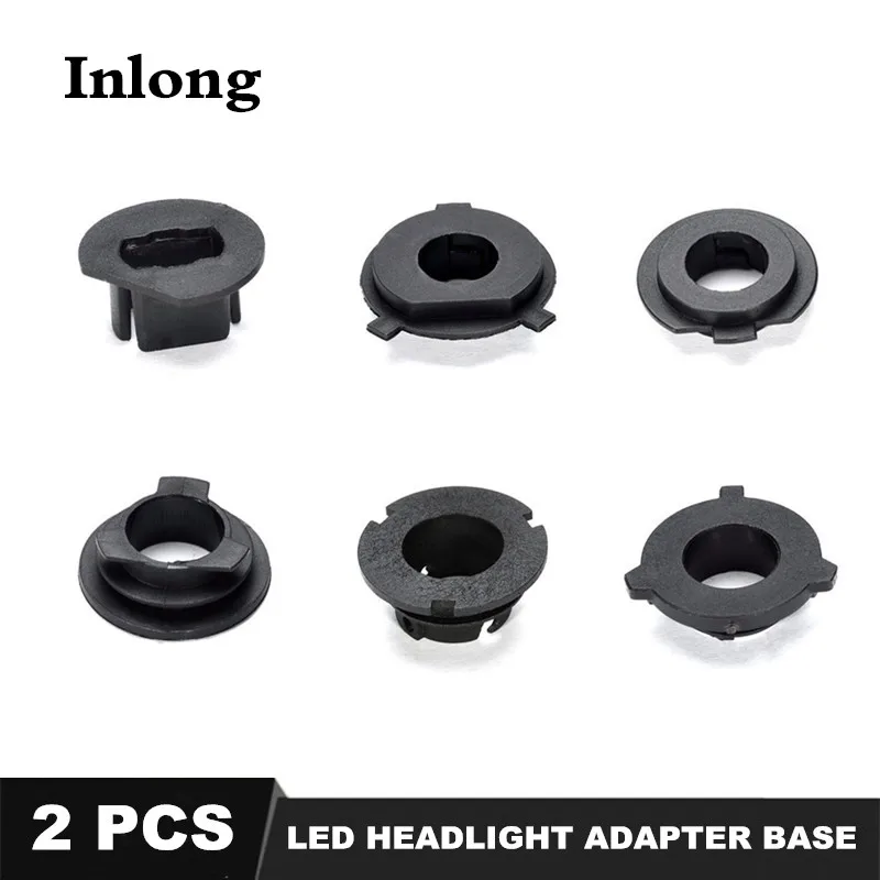 

INLONG 2Pcs H7 LED Headlight Adapter Holder Base For Led H1 H4 H11 H8 H9 H13 9004 9005 9006 9007 880 Headlamp Sockets LED Bulbs