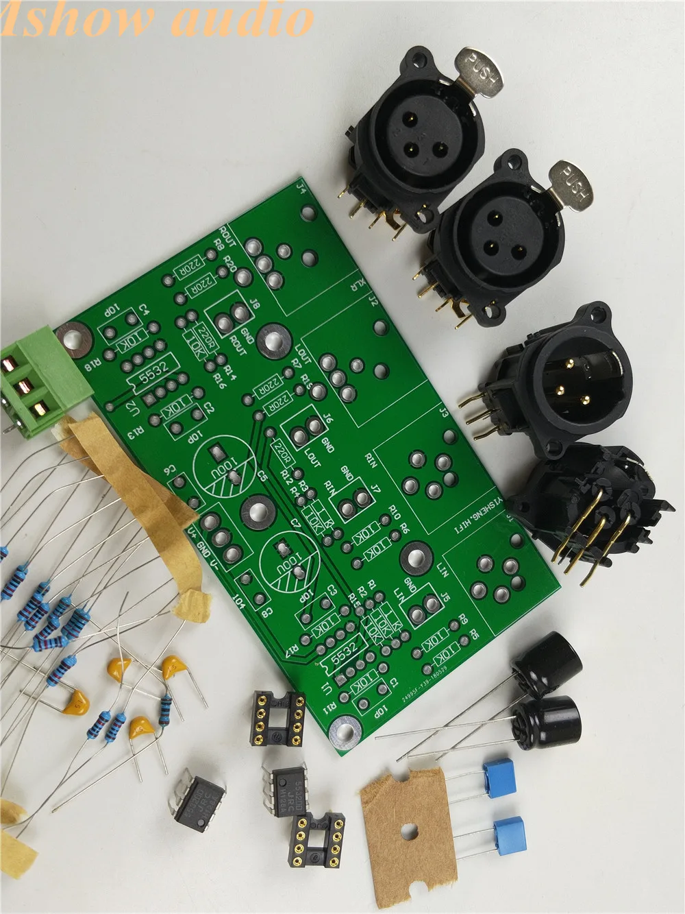 DIY KIT Balanced preamp Board Unbalanced to balanced RCA to XLR for