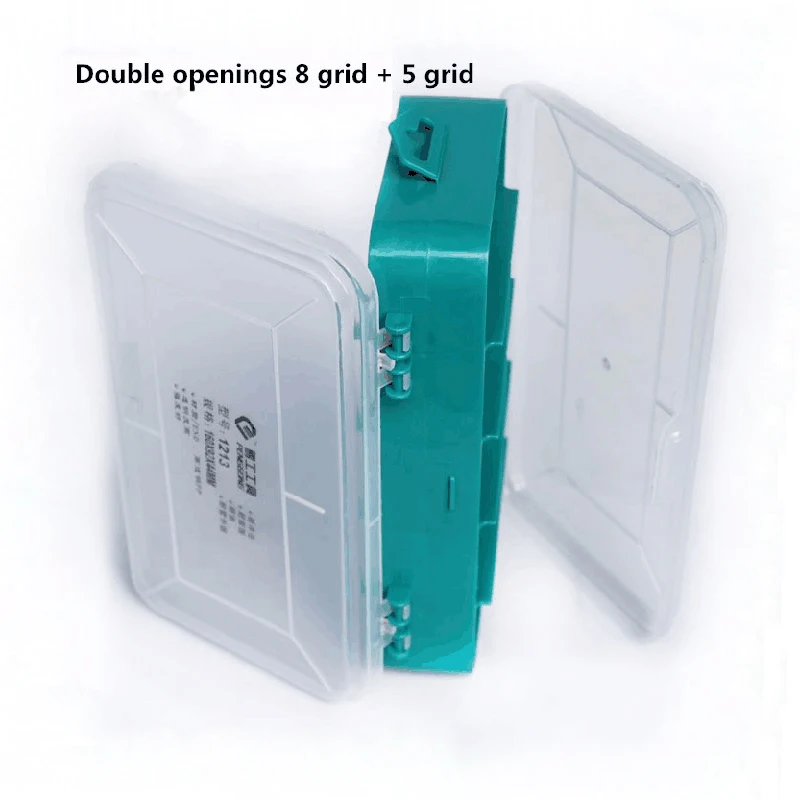 Top PENGGONG 13 Grids Tool Box Double-Side Tool Box Organizer Storage Box Multifunction Tool Case For Small Components