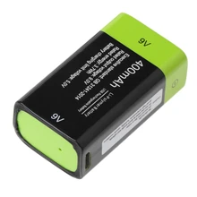 9V 400mAh USB перезаряжаемая 6F22 Lipo батарея для мультиметра микрофона дистанционного управления