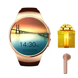 3 цвета Bluetooth часы Мода подключен android часы French Spain русский android одежда relogio Смарт часы + наушники подарок