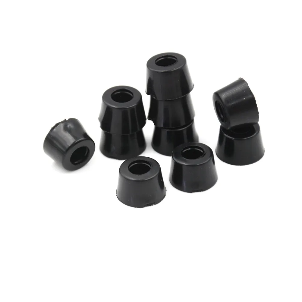 

10Pcs Black Durable Rubber Instrument Case Non-slip Cabinet Instrument Box Case Foot Bumpers Feet 17 x 10mm Circular