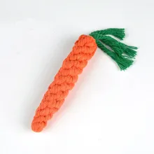 2016 Hot Sale Popular Cotton rope shape of the carrot shape of the toy pet dog interaction chew toys woven corn carrot pet toys