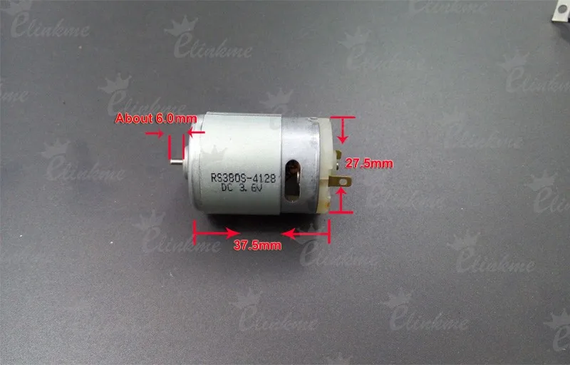 3,6 вольтового источника электропитания постоянного тока RS380S-4128DC 3,6 V электрическая отвертка(вал двигателя(выступает) 6 мм