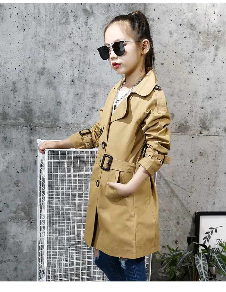 girls trench coats double breasted jackets for girls clothing tops kids windbreaker spring autumn outerwear 4 6 8 10 12 Years4 5 6 7 8 9 10 11 12 13 14  years old little big teenage girls autumn jackets trench coat girls child jacket (7)