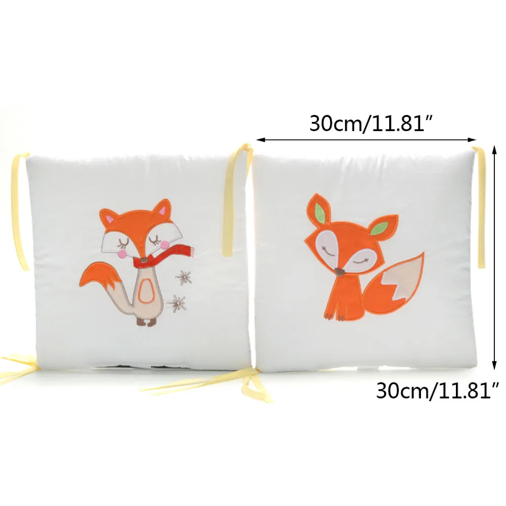 Baby Crib Bumper Nursing Pillow Fox Elephant Baby Bedding Back Cushion Cot Bumper protector Newborn Baby Room Decor 6Pcs/12Pcs