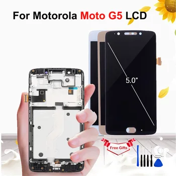 

5.0"LCD For Motorola Moto G5 Display Touch Screen XT1672 XT1676 LCD Display Digitizer Assembly with Frame Replacement
