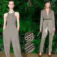 118 см шириной 19 мм 93% шелк и 7% спандекс бежевый с принтом шелковый атлас стрейч Ткань для летнее платье рубашка одежда Cheongsam d876