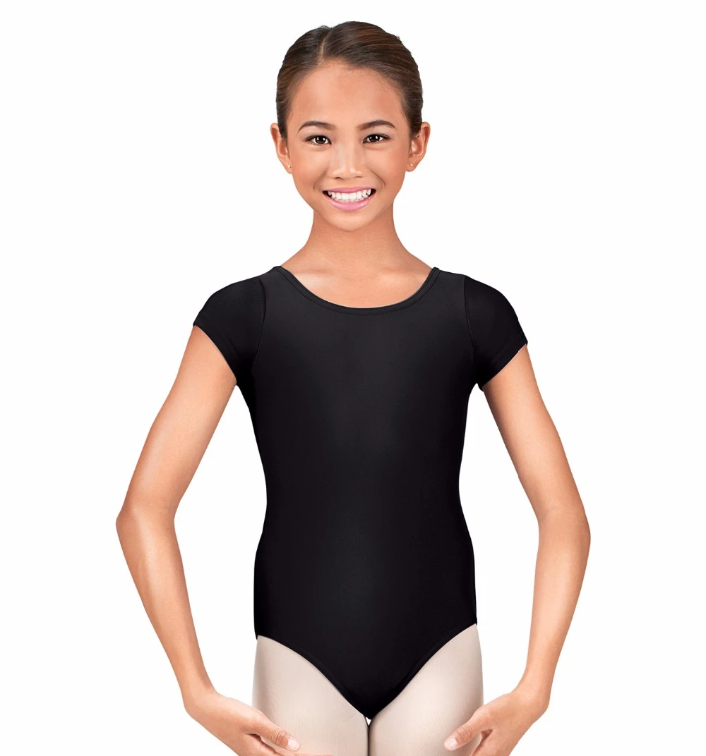 Girls black dance leotard Clearance