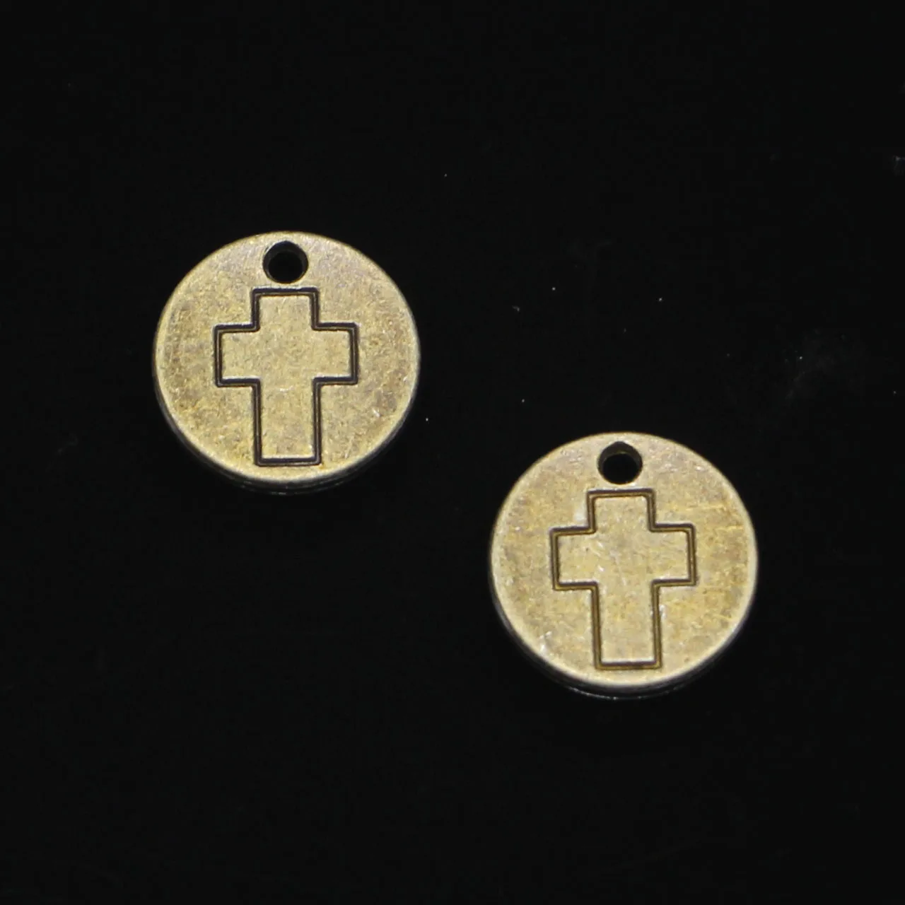 120pcs Zinc Alloy Charms Antique Bronze Plated cross Charms for Jewelry