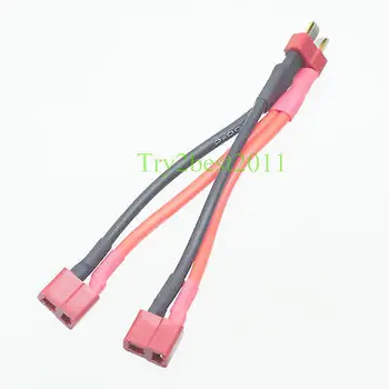 

Male Deans Style T-Plug to 2 female T-plug Parallel Y Harness Dual battery Cable