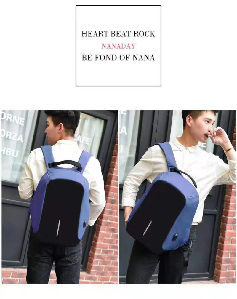 negócios computador saco multi-função estudantes universitários usb recarregável mochila