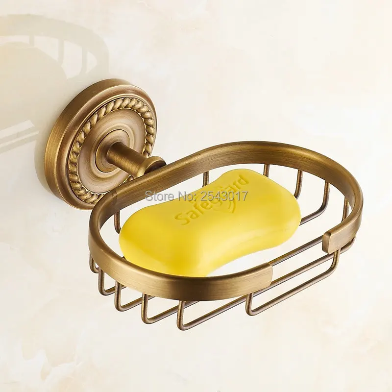 

Wholesale and Retail Bathroom Accessories Soap Dish Wall Mounted Copper Brass Classic Retro Soap Holder ZR2600
