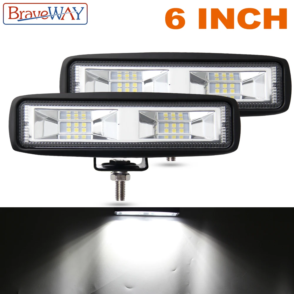 

BraveWay 36W Off Road LED DRL Daytime Running Light Dual Color Fog Lamp Work Light LED Headlights for Moto SUV UTV ATV Truck