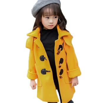 

New Jacket For Girls Thickness Horns buckle Autumn kids Coats Manteau Fille Baby Jacket 8JK081