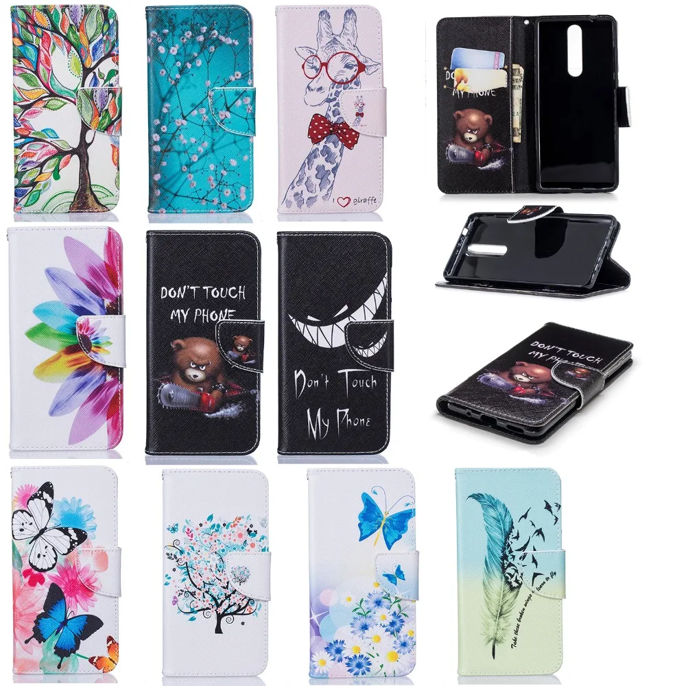 Бабочка Медведь перо чехол для Nokia 5 1 2018 3310 2017 2 3 6 8 Funda Etui|Бамперы| |