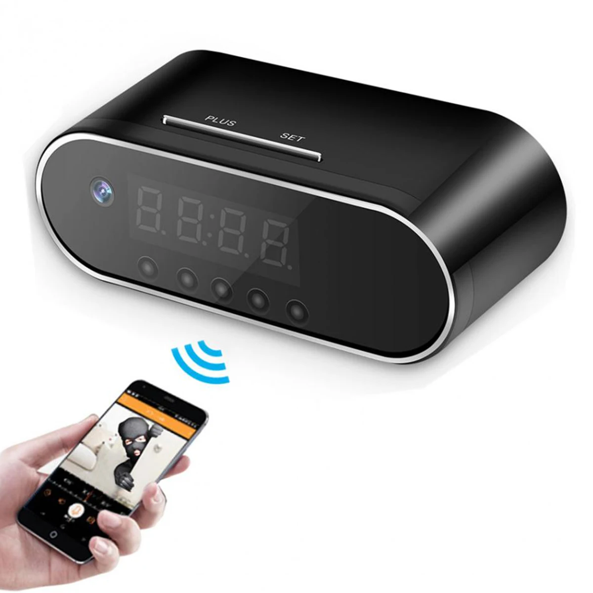 JRGK 1080P HD камера с часами WIFI скрытый ИК ночной режим будильник видеокамера PK Z16