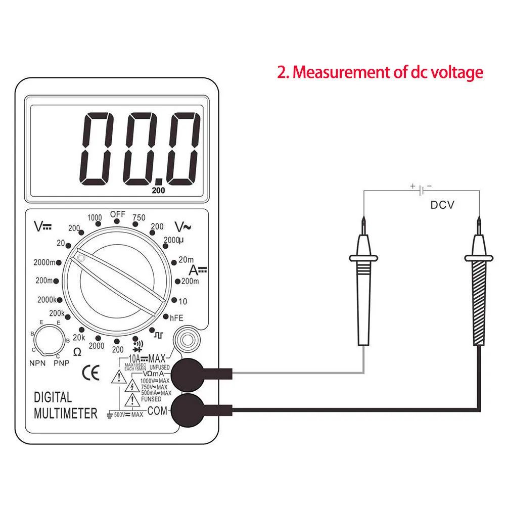 DT700D мини цифровой мультиметр зуммер квадратная волна выход Ампер напряжение ом метр тестер зонд ведущий Амперметр Вольтметр