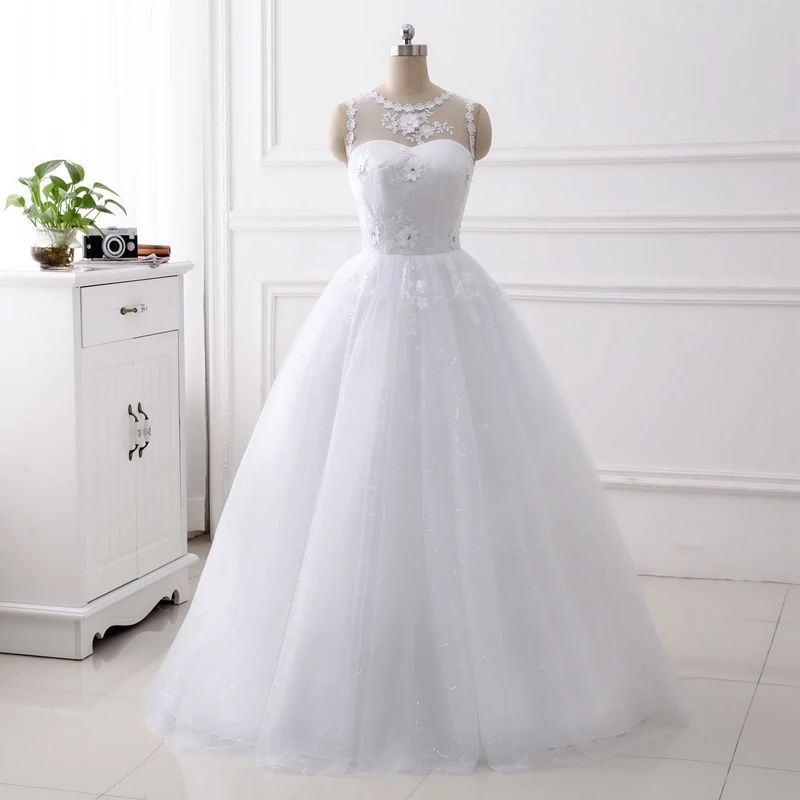 

Elegant Ball Gown Wedding Dresses Plus Size Vestido De Noiva Cheap 2019 Robe De Mariee Wedding Gowns Bride Dress