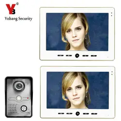 Yobangsecurity проводной 10 "дюймов ЖК-дисплей Цвет Камера видео дверной звонок телефон Интерком Главная ворота запись комплект безопасности