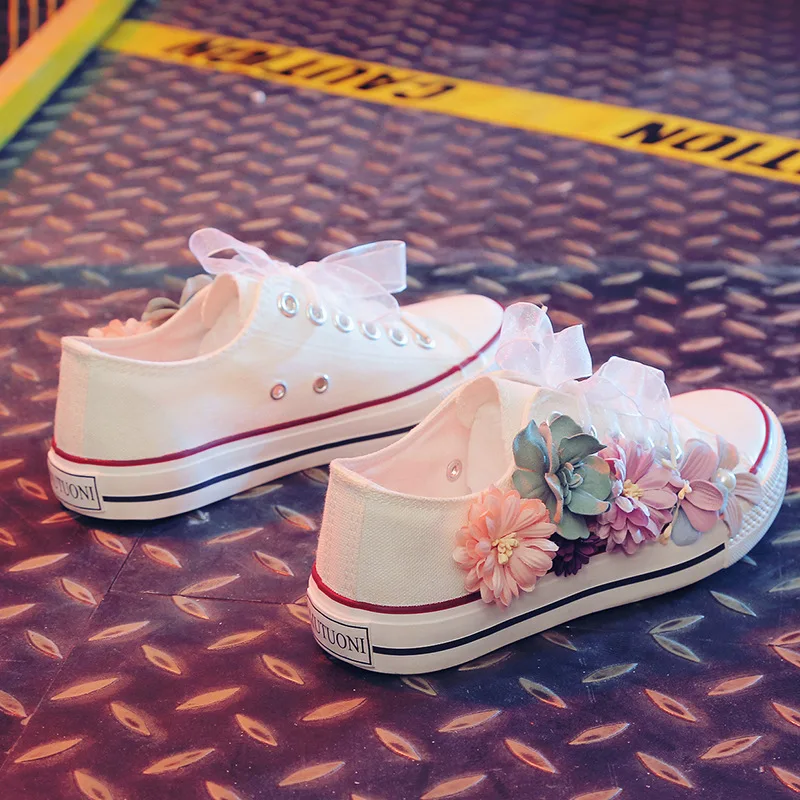 Тканевая обувь ручной работы с цветком, женская обувь на шнуровке, со шнуровкой, со шнуровкой, плоский каблук, маленькие белые туфли, Женская Осенняя обувь, эспадрильи, роскошная обувь