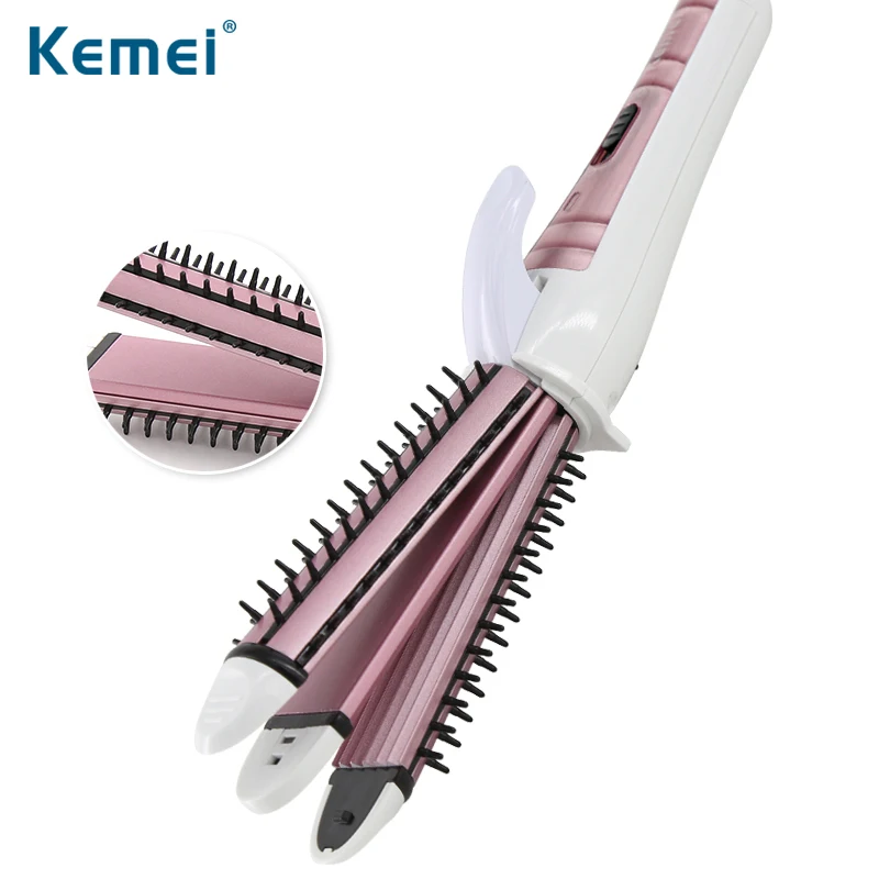

Kemei6861 New 3 in 1 style hair curler professional 35 Watt curling iron automatic styling tools curling tongs Free Shipping