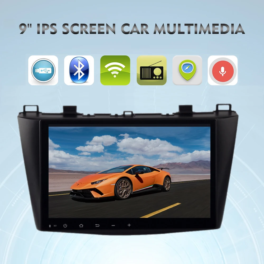 Sale Autoradio for Mazda 3 Multimedia 2010 2011 2012 with GPS 9" 2.5D IPS Screen Mirror-link RDS WIFI 4gb ram support DAB Carplay DVR 1