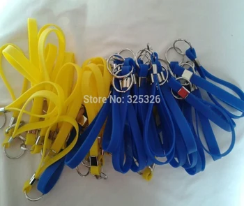 

Custom Design Silicon Key Holder, blue Silicon Keychain, imprint Logo silk screen bracelet, Promotion Gift,DHL free shipping