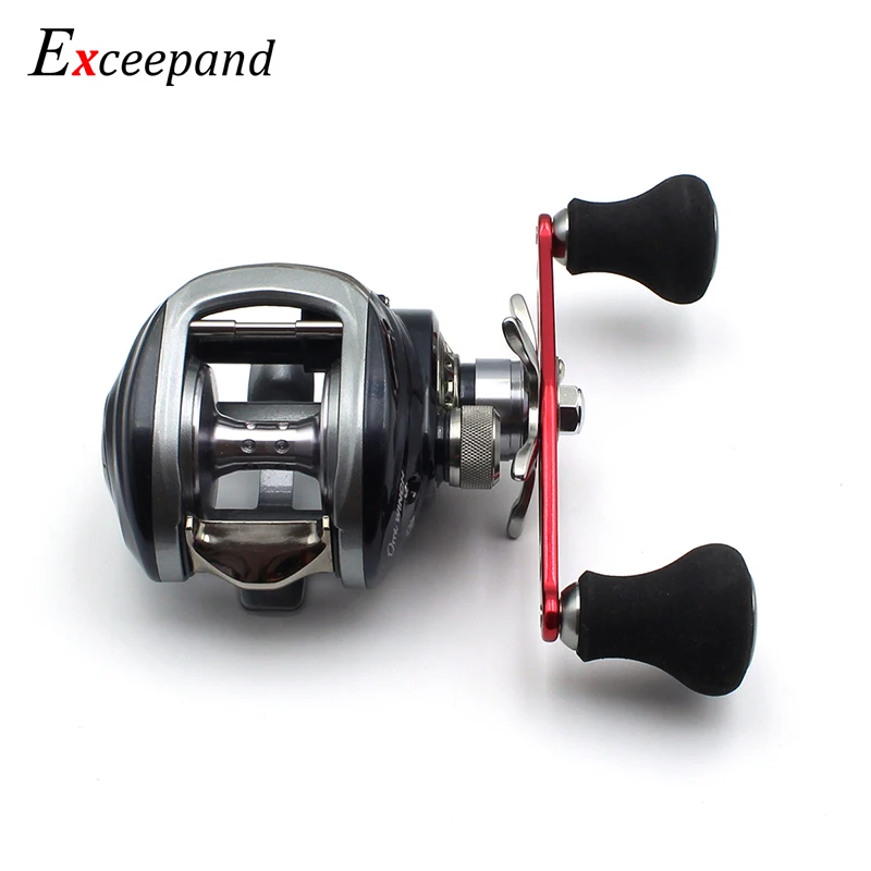 Exceepand Black Power Fishing Reel Grip for Abu Garcia Daiwa Low Profile Baitcasting Reel Baitcaster Repair Handle EVA Knobs